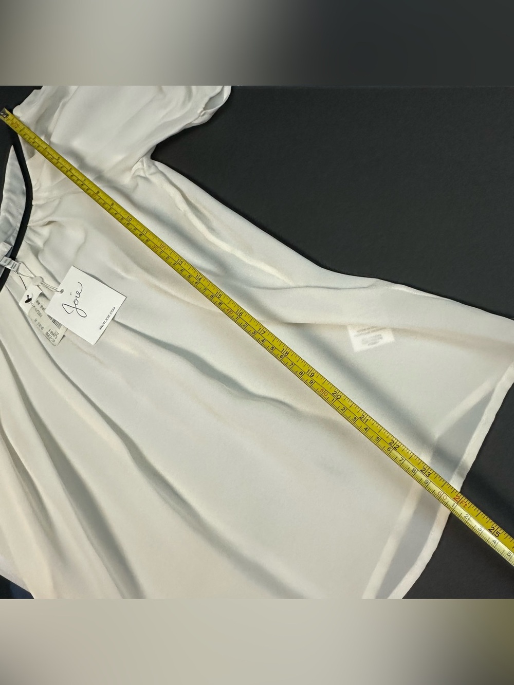 Joie 100% Silk Eleanor B Contrast Tie Short Sleeve Bouse Top XS - Picture 8 of 12